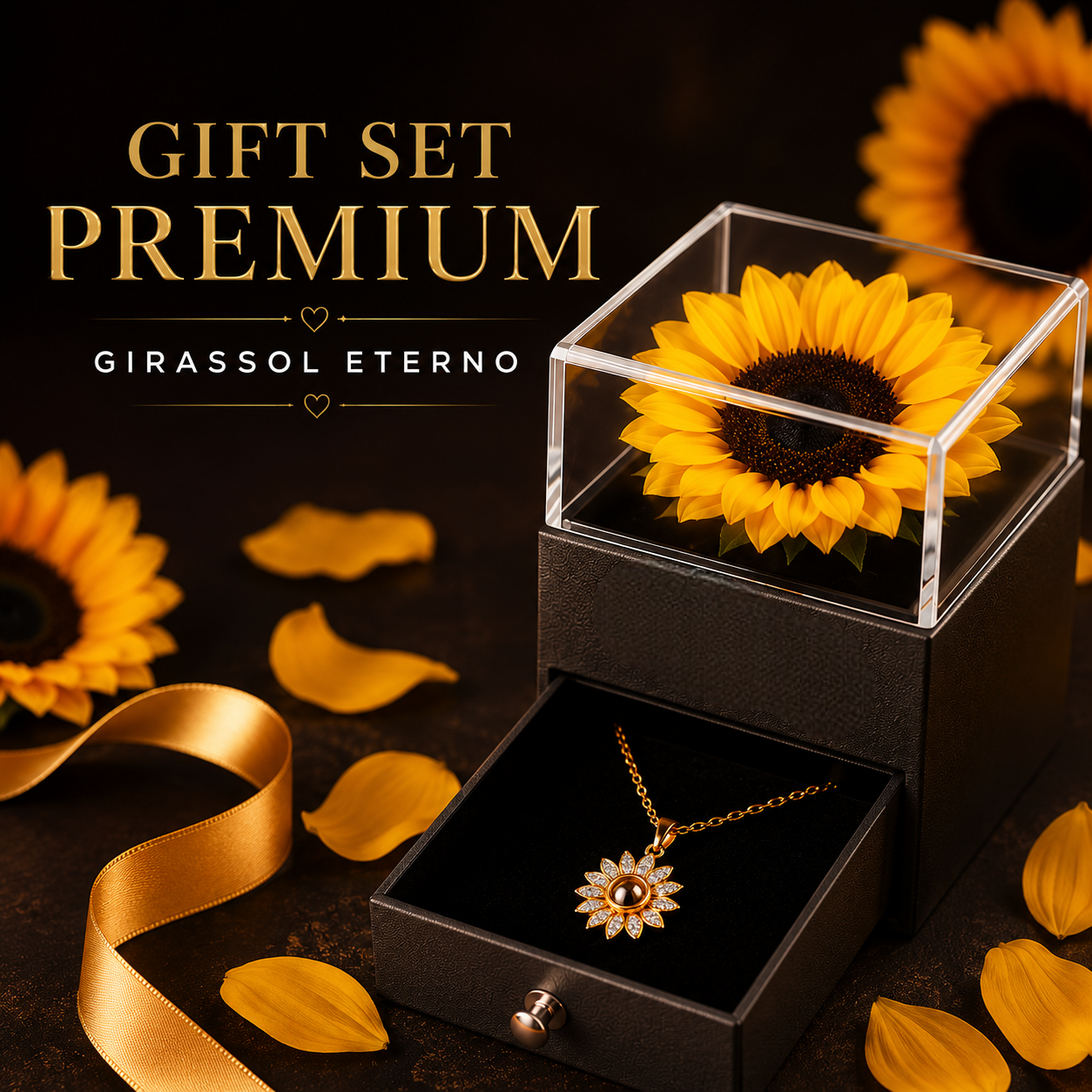 Gift Set Premium™ Rosa ou Girassol | Frete Grátis + Entrega em até 2 Dias